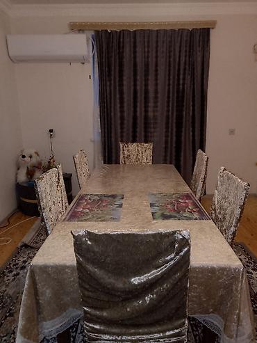 Qonaq otağı üçün, Dördbucaq masa, 6 stul - şəkil 2