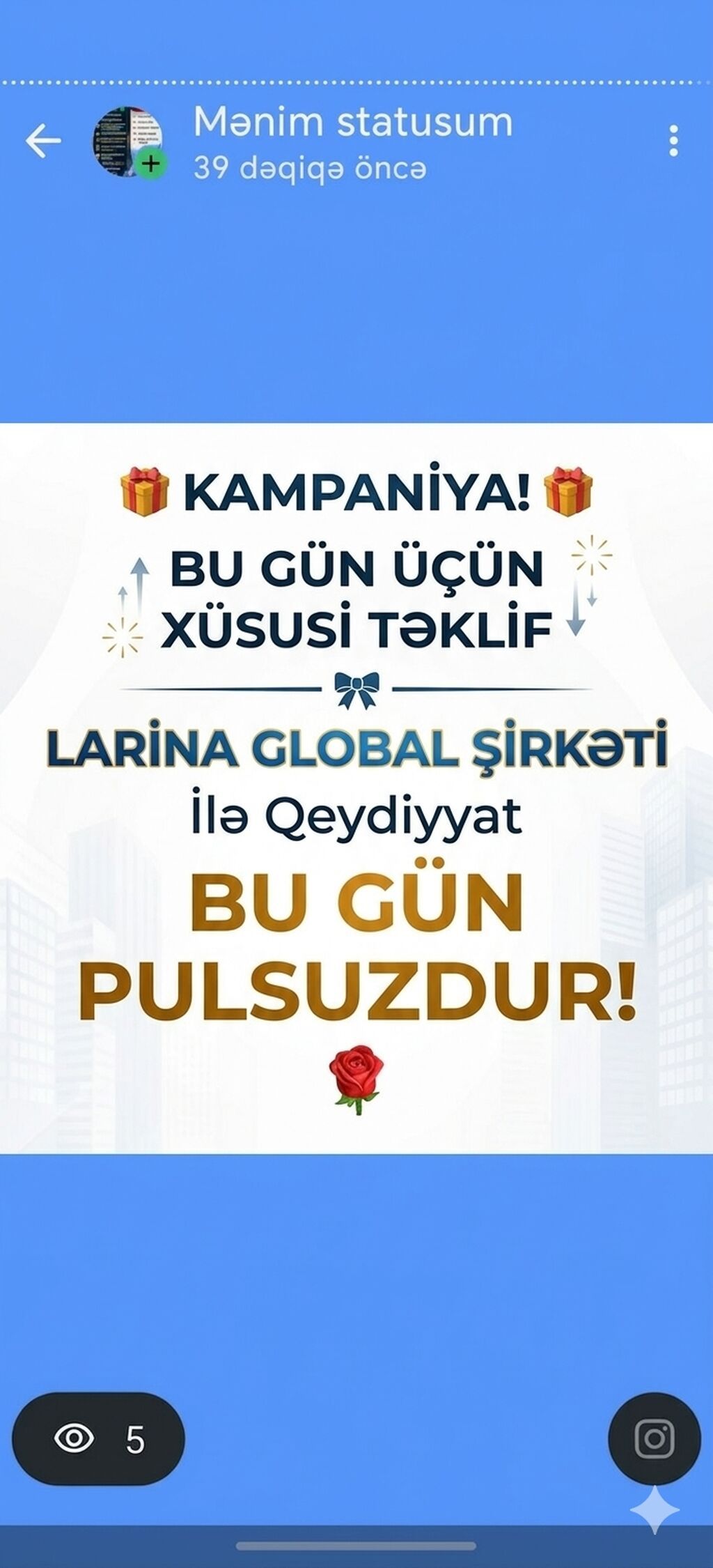 Larina Global – onlayn qazanc platforması Xüsusi təklif: Bu gün