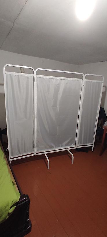 Tibbi paravan – 3 bölməli, qatlana bilən. - Metal konstruksiya: ağ - şəkil 5