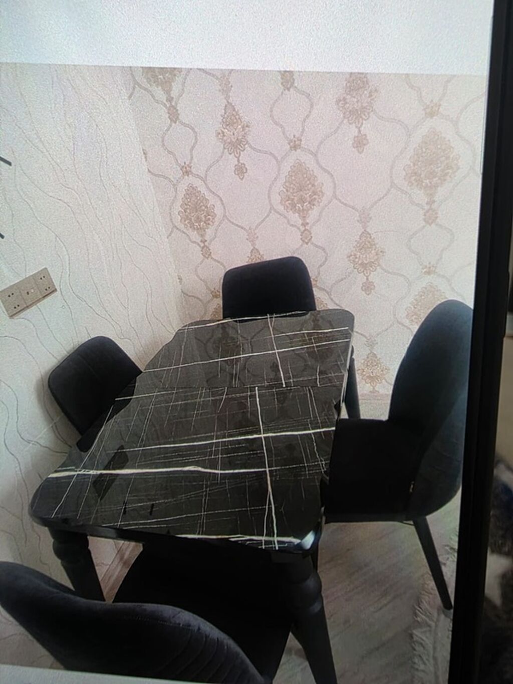 Mətbəx üçün, İşlənmiş, Açılan, Dördbucaq masa, 4 stul