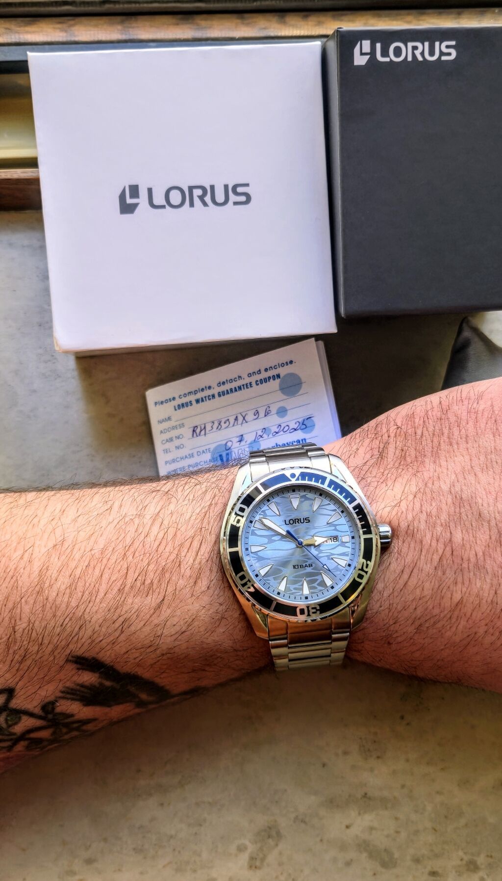 İşlənmiş, Qol saatı, rəng - Mavi