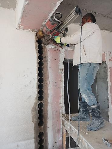 Beton və dəmir-beton divarların, tavanların və örtüklərin diamant - şəkil 4