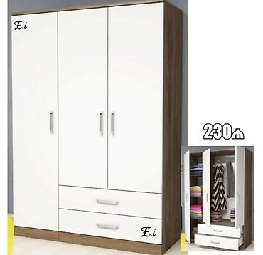 Yeni, 3 qapılı, Siyirməli, Digər rəng, Digər material, Açılan, Düz dolab - şəkil 3