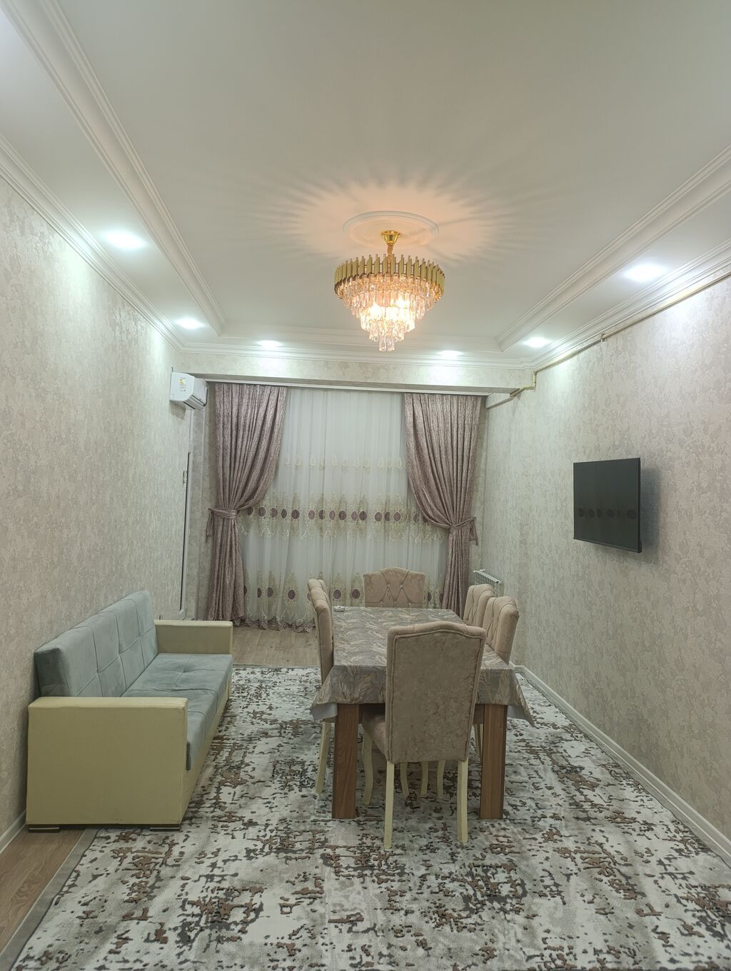 Sumqayıt Bağçaşəhərdə Tam mebellı və texnikalı 2 otaqlı mənzil icarəyə