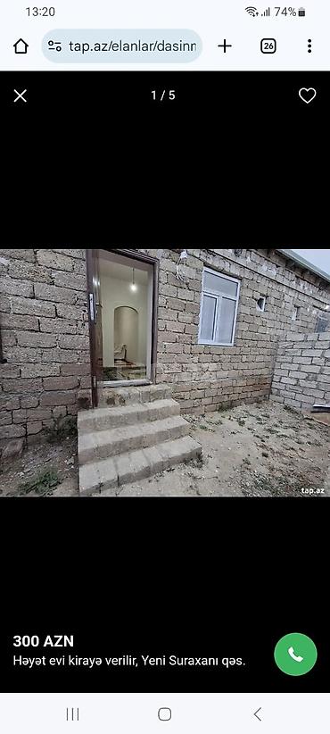 Kirayə ev verilir Yeni Suraxanida yerləşir İki otaqlı həyət evi - şəkil 4