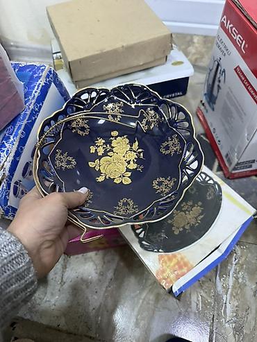 Məişət və servis üçün dekorativ və mətbəx dəsti - Qırmızı bəzəkli - şəkil 3