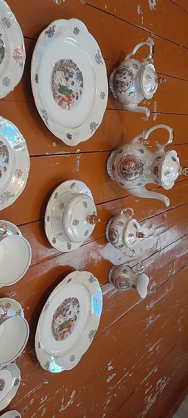 Çay dəsti, rəng - Ağ, Farfor - şəkil 2