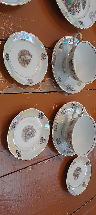 Çay dəsti, rəng - Ağ, Farfor - şəkil 3