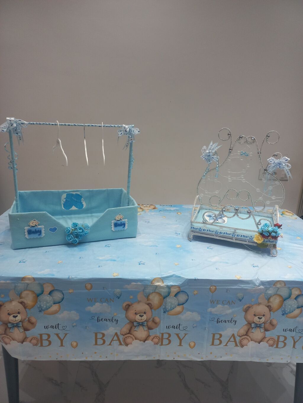 Mavi temalı “It’s a Boy” bəzək dəsti – oğlan bebek mərasimləri üçün