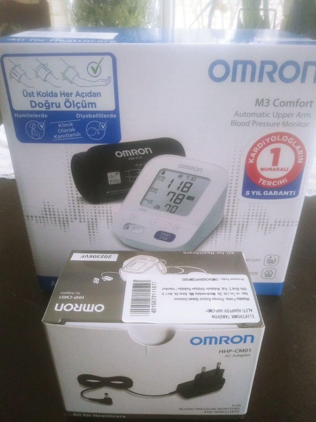 Omron M3 Comfort,Təzyiqölçənlər arasında N:1- tam avtomatik,elektron