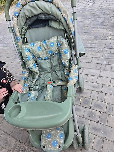 Uşaq arabası – yaşıl rəng, qatlanan model Xüsusiyyətlər: - Rahat - şəkil 2