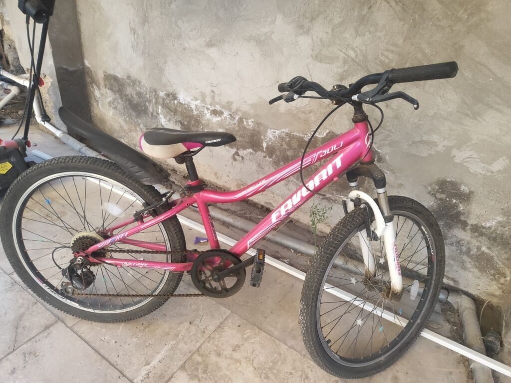 Bu çəhrayı rəngli velosiped, hamar və rahat bir gəzinti təmin edən