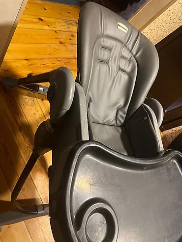 Uşaq üçün yemək stulu – Morekiss - Rəng: boz/qara - Rahat, yumşaq - şəkil 4