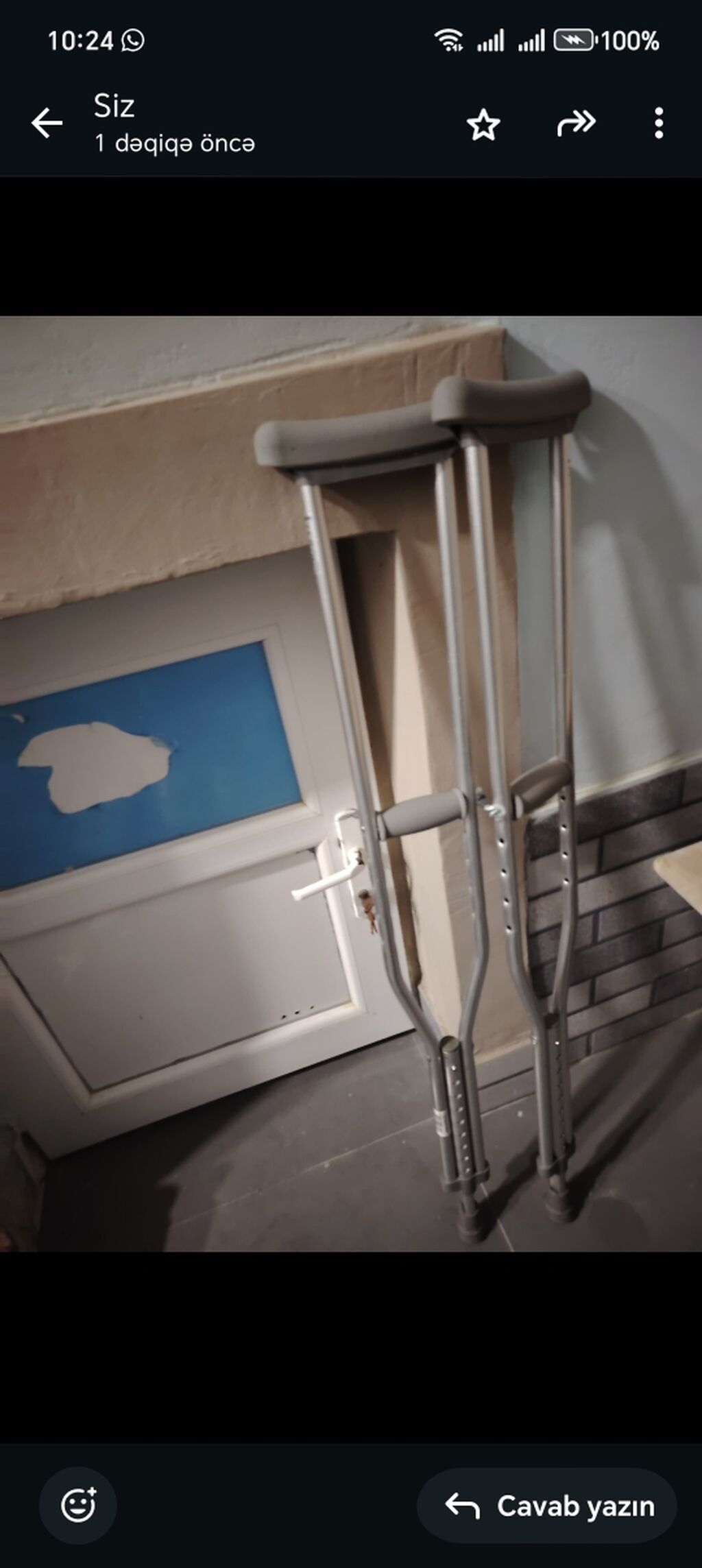 Alüminium qoltuqaltı ağaclar (1 cüt) - Material: yüngül və dayanıqlı