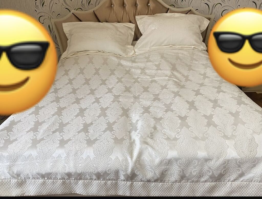 Premium yataq üzü - Komplekt: 1 ədəd taxt üzü 2 ədəd yastıq üzü -