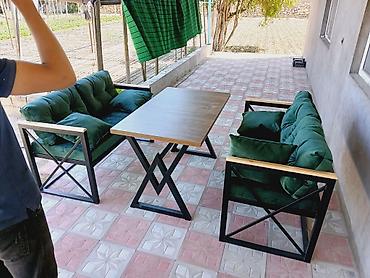 Yeni, Kvadrat masa, Açılmayan, Skameykalar ilə, Azərbaycan - şəkil 2