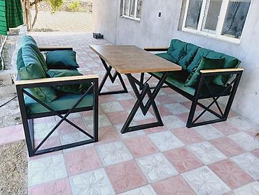 Yeni, Kvadrat masa, Açılmayan, Skameykalar ilə, Azərbaycan - şəkil 4