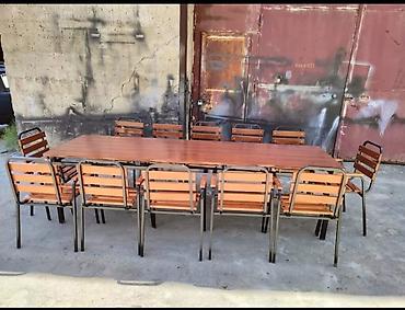 Yeni, Dördbucaq masa, 4 stul, Açılmayan, Stullar ilə, Taxta, Azərbaycan - şəkil 2