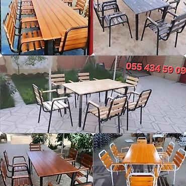 Yeni, Dördbucaq masa, 4 stul, Açılmayan, Stullar ilə, Taxta, Azərbaycan - şəkil 5