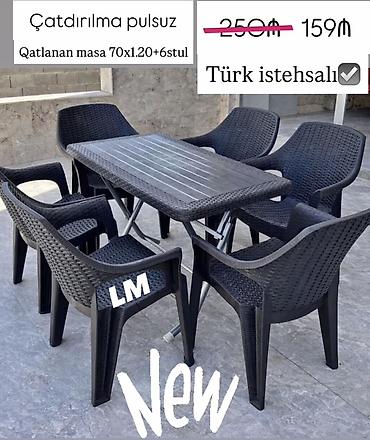 Türk istehsalı qatlanan masa və stul dəsti - Masa: qatlanan - şəkil 3