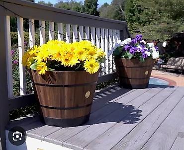 Cafe, restoran, istrahət mərkəzi üçün Taxta dekorativ dibçək - şəkil 4