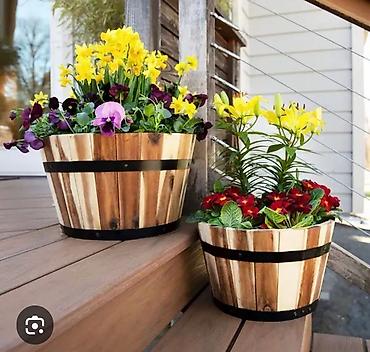 Cafe, restoran, istrahət mərkəzi üçün Taxta dekorativ dibçək - şəkil 5