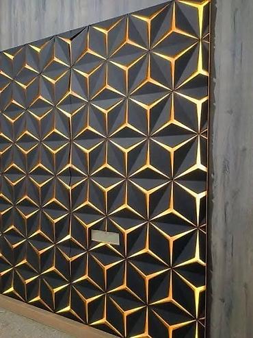 3D dekorativ divar panelləri - Material: yüngül və davamlı 3D - şəkil 4