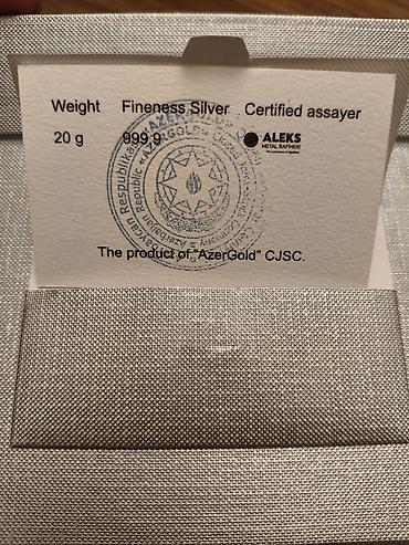 Azer Gold Laçın Gümüş Sikkə 20G 999.9 - şəkil 5