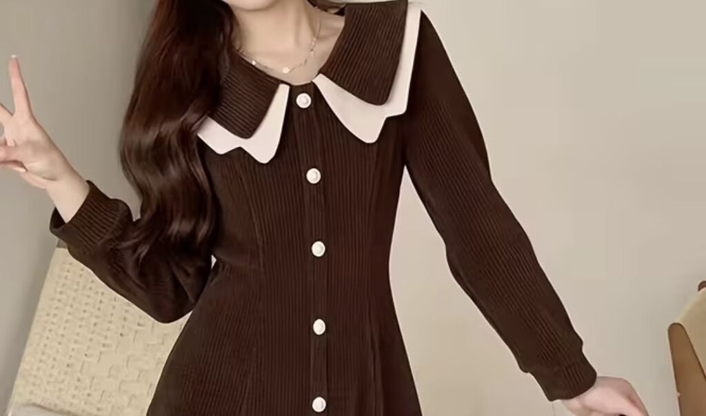 Qadın kofta – qəhvəyi rəng, cox superdi bir defe tedbire geyilib