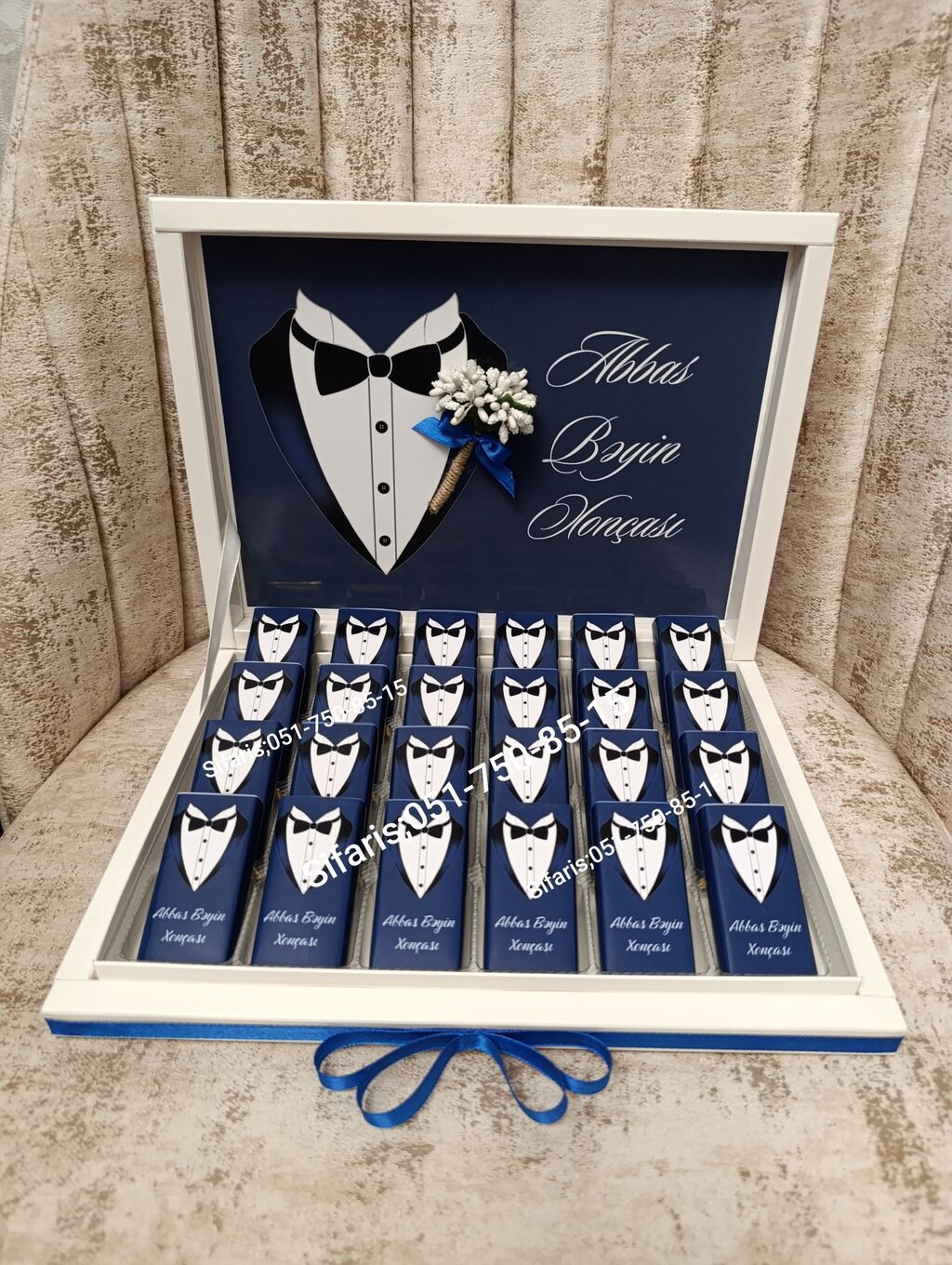 Bey konfetleri;Bey konfet xoncalari sifarisle hazirlanir.Sifarisler en