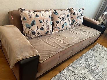 Divan, İşlənmiş, Bazalı, Vеlur parça - şəkil 4