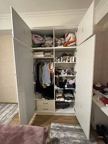 6 qapı, Siyirməli, Ağ, Digər material, Açılan, Düz dolab - şəkil 2