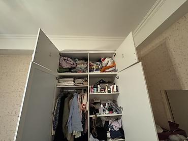 6 qapı, Siyirməli, Ağ, Digər material, Açılan, Düz dolab - şəkil 3