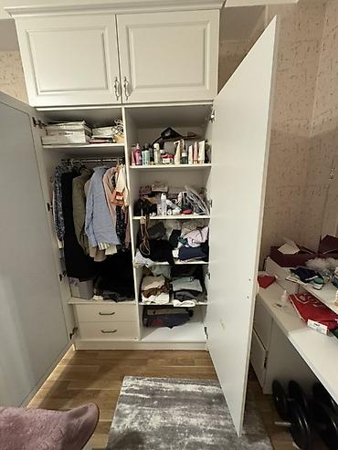 6 qapı, Siyirməli, Ağ, Digər material, Açılan, Düz dolab - şəkil 4