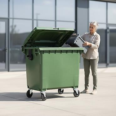 Zibil qabi və Tullantı Qabları – 660 Litr Ölçü: 1370×780×1240 mm - şəkil 2