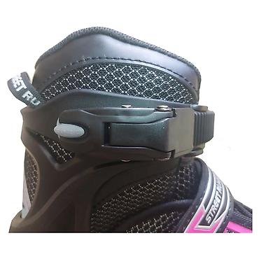 İnline konki – 4Sports Street Runner, qızılgül/çəhrayı detallı, qara - şəkil 4