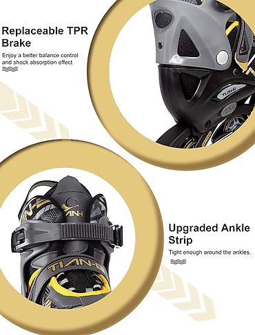 TIAN-E inline konkis (roller skates) - Təkərlər: 82A sərtlikdə - şəkil 4