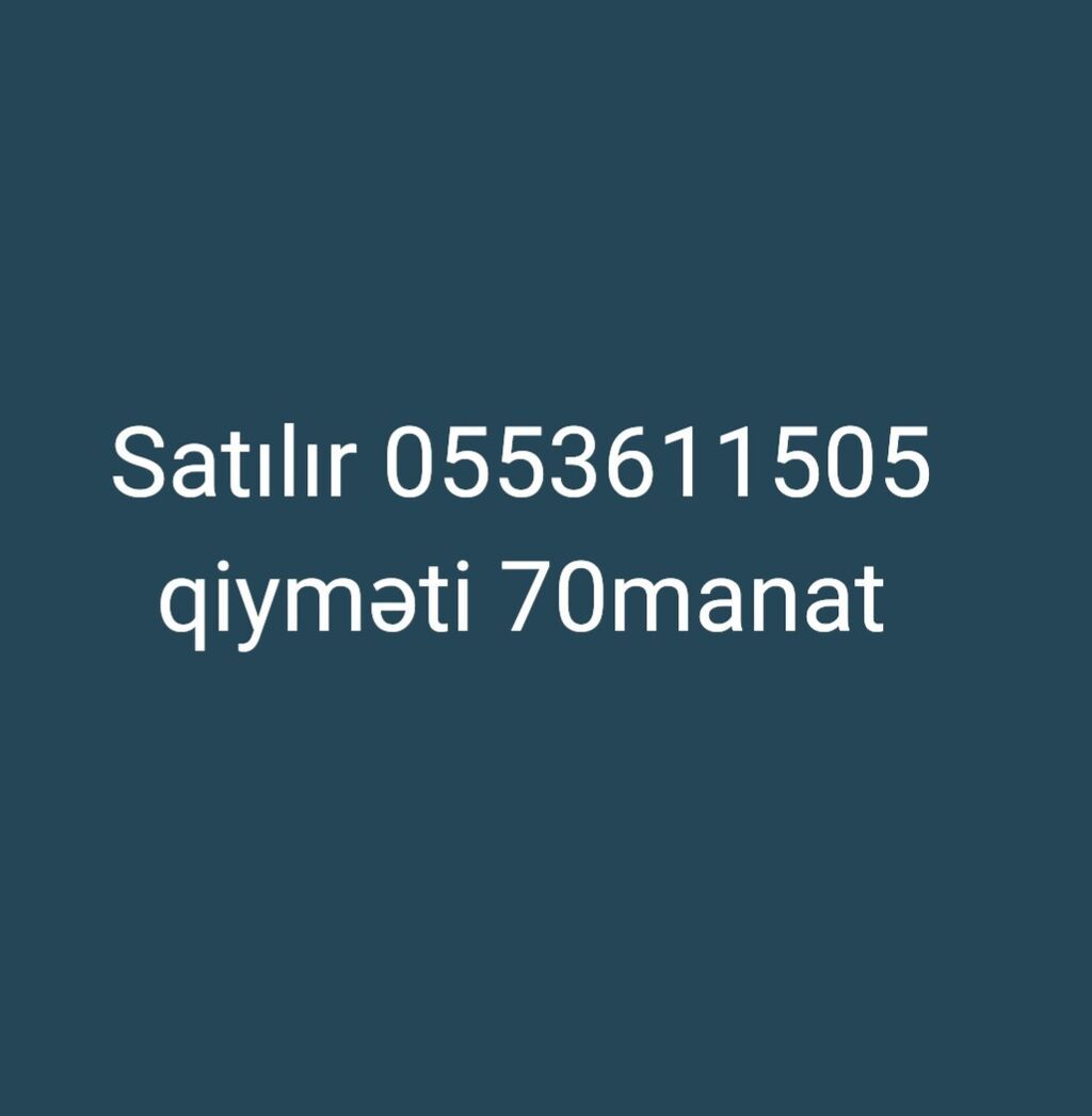 Nömurə satılır qiyməti 70manat Çili alc yıgsin