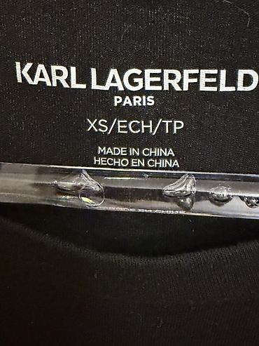 Karl Lagerfeld Paris qara qısaqollu köynək. - Ölçü: XS (ECH/TP). - Ön - şəkil 3