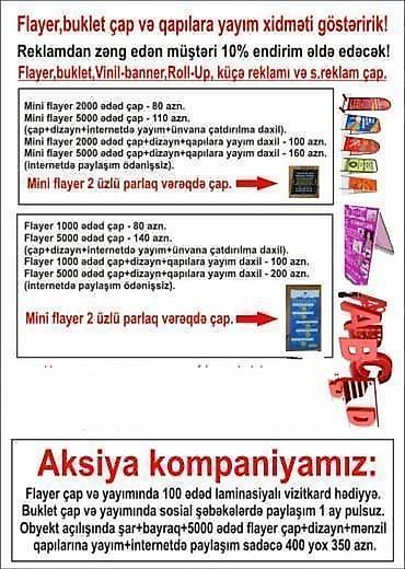 Flayer buklet yayımı vasitəsilə obyektinize müştəri yığa bilərsiniz - şəkil 2