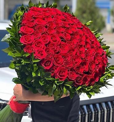 🔴 101 Qızılgul ad yazılması ilə birgə Səbət - 140₼ Orta ölçulü (2ci - şəkil 5