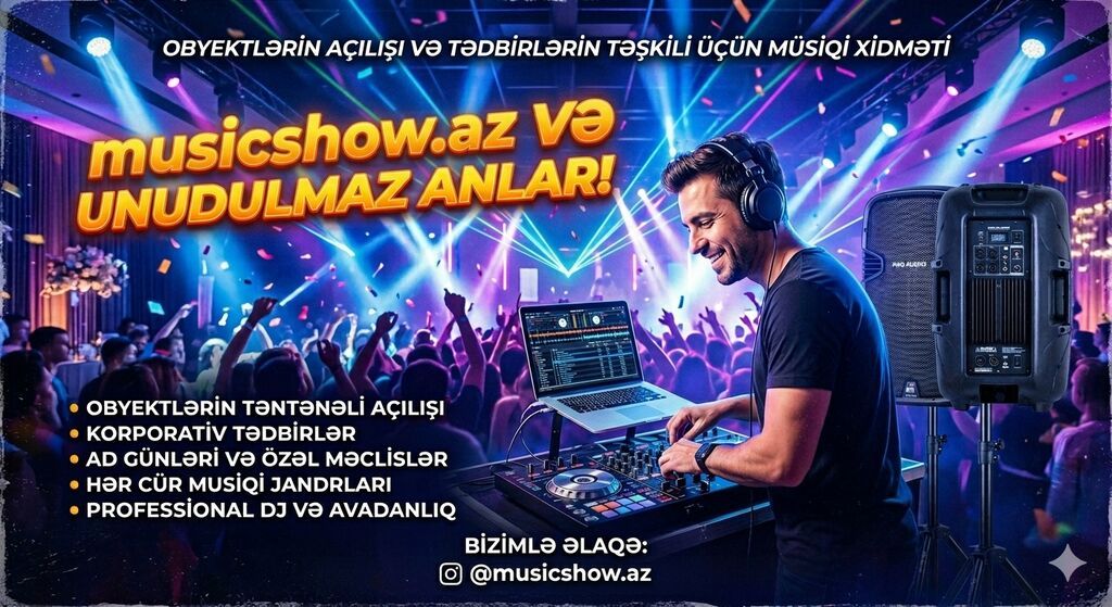 Musicshow.az – tədbirlər üçün peşəkar musiqi xidməti Xidmətlər: -