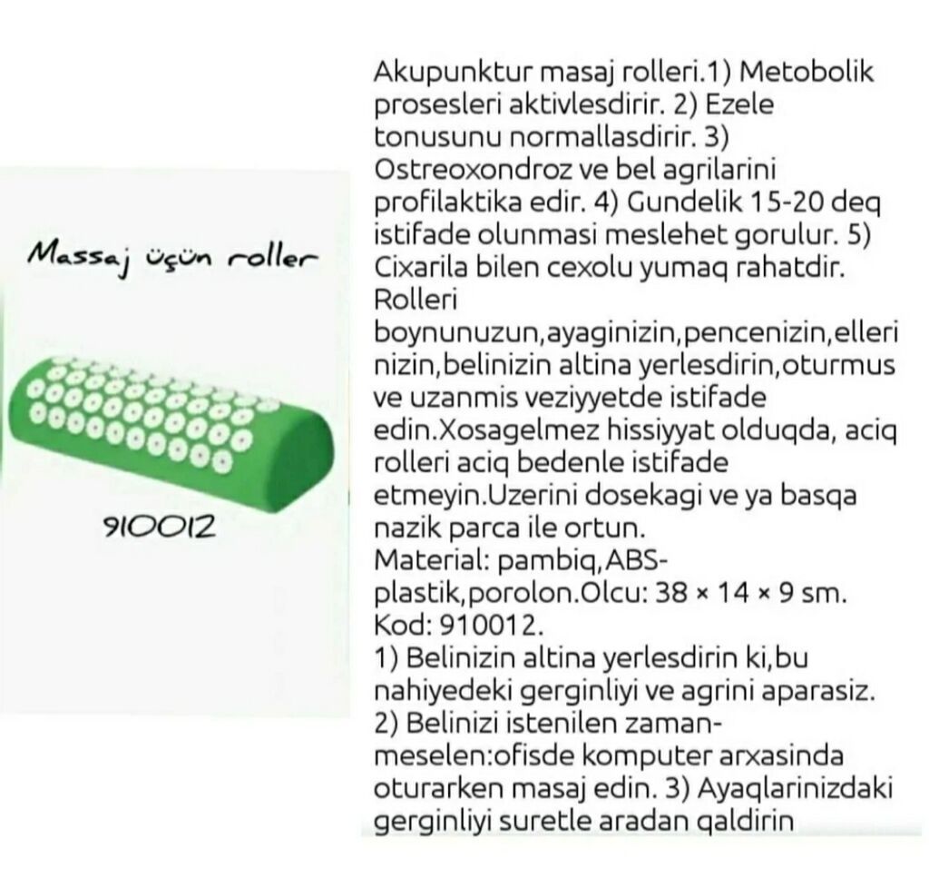 Akupunktur masaj rolleri