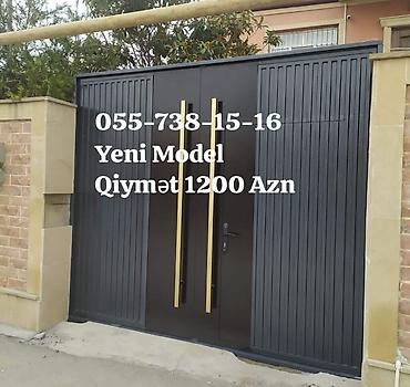 Yeni Həyət darvazası, 3 m, Mexaniki, Qapı ilə, rəng - Ağ, Kredit yoxdur, Ödənişli quraşdırma, Ödənişli çatdırılma, Rayonlara çatdırılma - şəkil 2