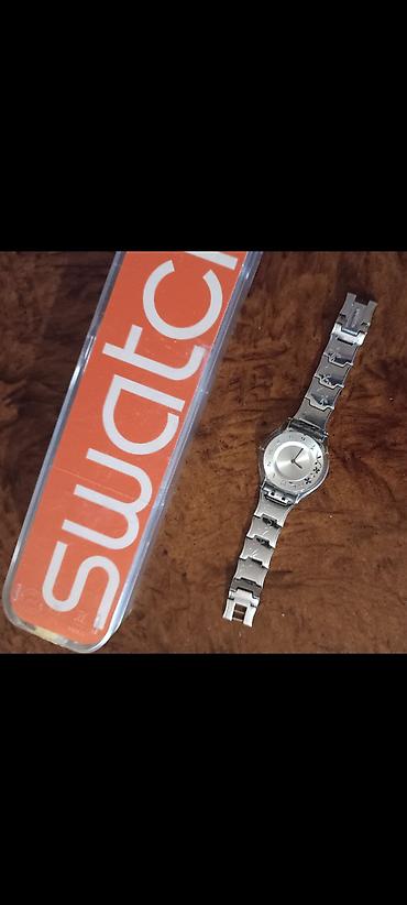 İşlənmiş, Qol saatı, Swatch, rəng - Gümüşü - şəkil 3