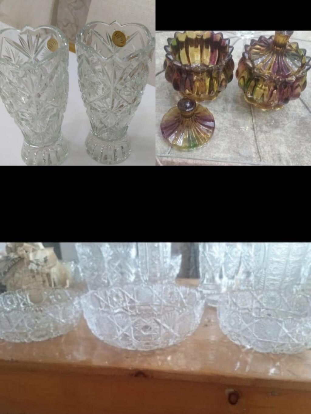 Iki qend qabı satılıb qalan meyve qabi 3 böyük ölçüdə ve iki güldan