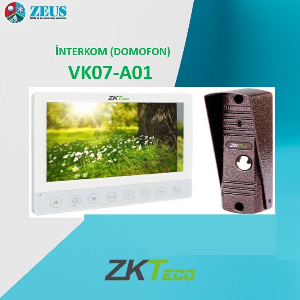 İnterkom(Domofon) VK07-A01-Çin.! ZKTeco VK07-A01 interkom (Домофон)