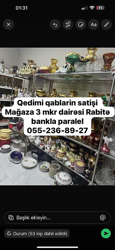 Boşqab 40 m 6 ədədqədimi qablarin münasib satisi bizim ünvanda - şəkil 2
