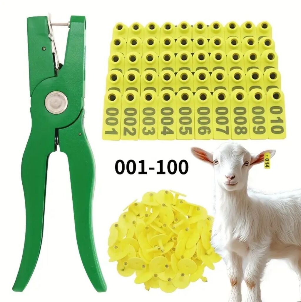 Qoyun/Keçi Qulaq Birqası Dəsti – 001–100 - Komplekt: 100 ədəd nömrəli