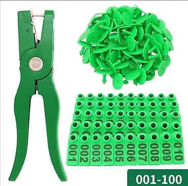 Qoyun/Keçi Qulaq Birqası Dəsti – 001–100 - Komplekt: 100 ədəd nömrəli - şəkil 3